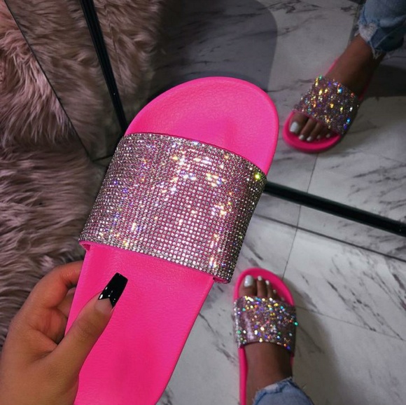 pink neon slides